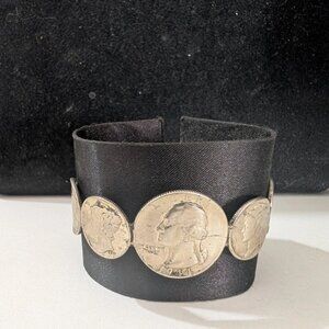 Vintage coin bracelet Mercury dime jewelry Silver coin cuff Handmade coin